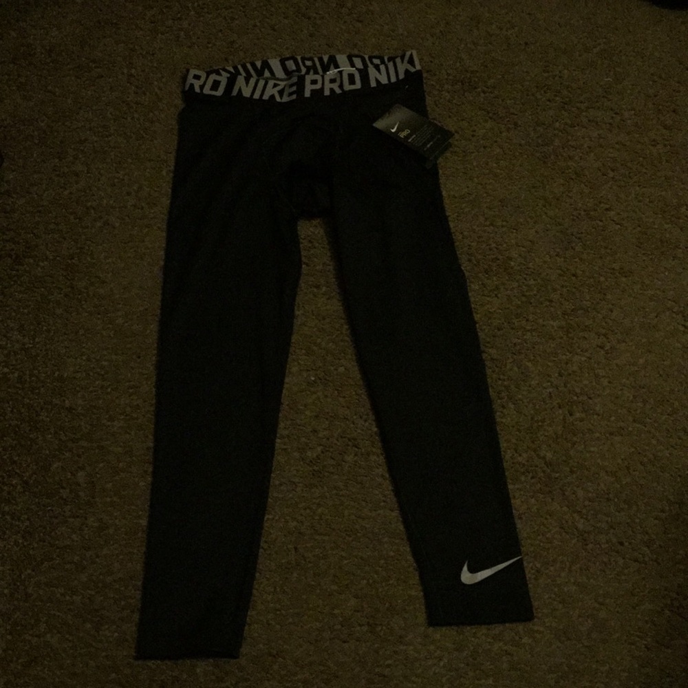 Nike Black Leggings with White Logo